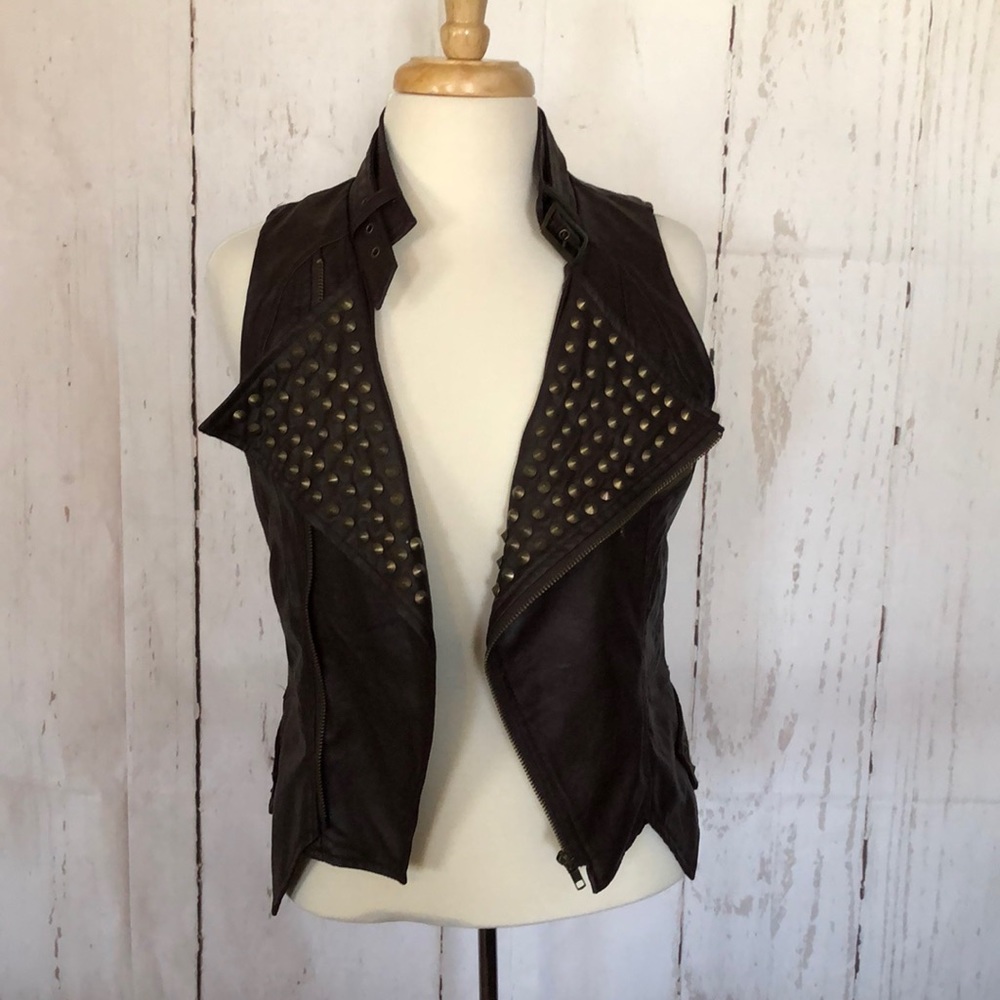 The Buckle -  Double Zero faux leather Moto vest